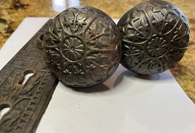 Antique Sargent Door Knob Victorian Doorknob & Plate 496A - Изображение 1 из 4