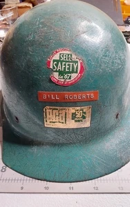 1967 Allentown Pa Portland Cement Green Fiberglass Construction Willson Helmet - Picture 1 of 6