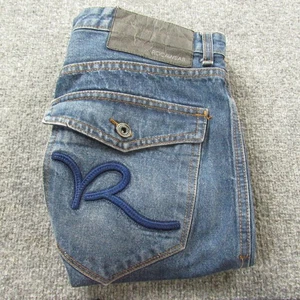 Rocawear Shorts Mens 34x13 Baggy Jean Jorts Denim Y2K HipHop Skate Blue - Picture 1 of 14