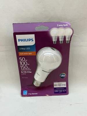 Philips 50/100/150W Equivalent Soft White A21 Medium 3-Way LED Light Bulb - Image 1 of 2