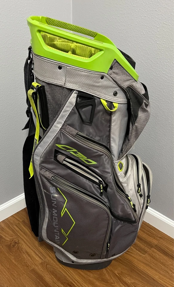 SUN MOUNTAIN C-130 14-Way Golf Cart Bag Lightweight Black/Grey/Neon Green - Image 1 of 4