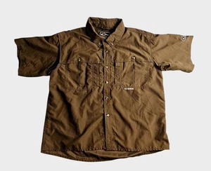 Drake Waterfowl Systems MagnATTACH Vented SS Shirt Brown YOUTH 16 Boys Fishing - Picture 1 of 11