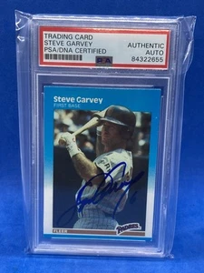 1987 Fleer Steve Garvey Signed San Diego Padres PSA/DNA Slabbed Auto - Picture 1 of 2