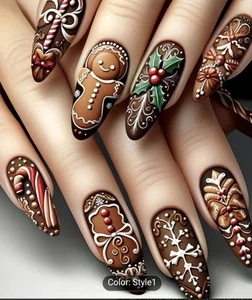 Christmas Press on nails boxed - Picture 1 of 2