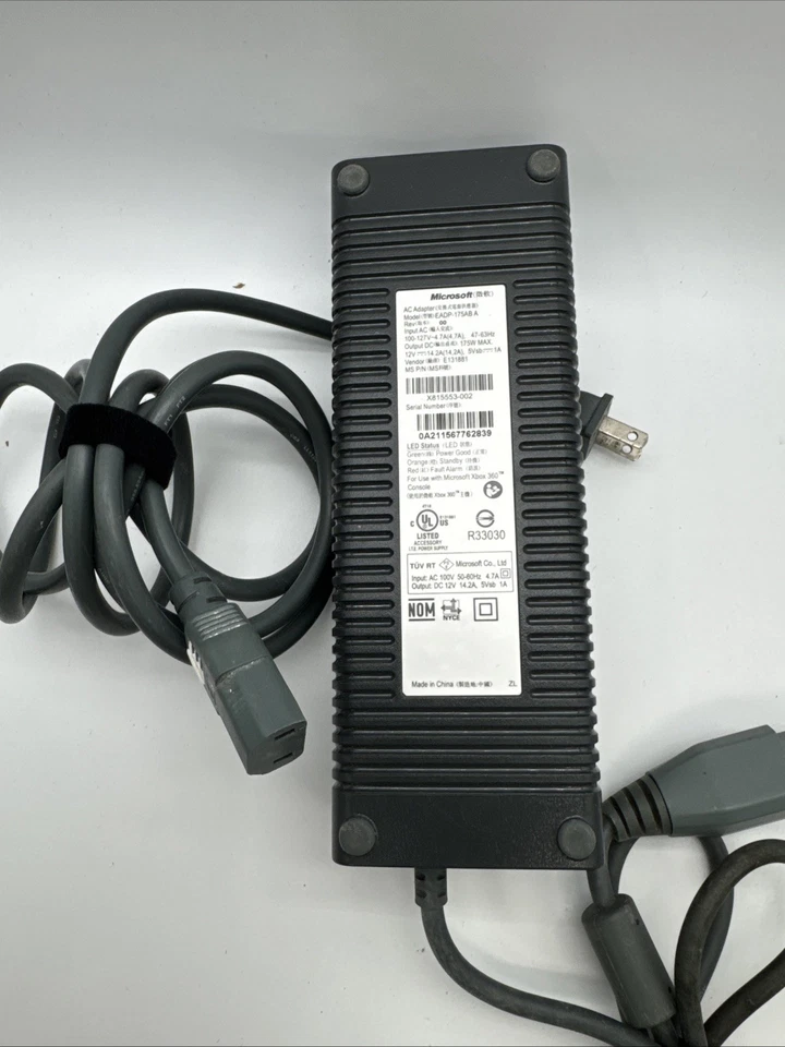 Genuine Microsoft Xbox 360 EADP-175AB A AC Power Supply 175W X815553-002 Tested - Image 1 of 1