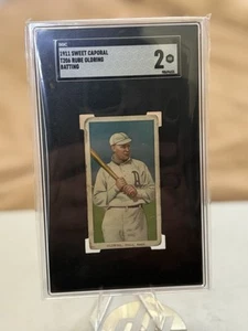 SGC 2 1910 SWEET CAPORAL T206 RUBE OLDRING BATTING - Picture 1 of 2