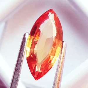Padparadscha Naturale 4,05 Ct Pietra Preziosa Sciolta Forma Marchesa Certificata - Foto 1 di 6
