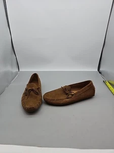 Mocassino uomo Zara mocassino guida pelle scamosciata marrone scarpe uomo taglia 11/44 - Foto 1 di 8
