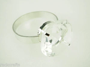 Diamant Edelstein Ring Schmuck Tortenaufleger Serviettenhalter Tisch Streu Hochzeit  - Bild 1 von 3