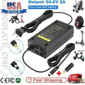 AC Adapter Scooter Charger for 48V 13S Li-ion Lithium Battery 5.5*2.5/2.1mm Plug - Picture 1 of 15