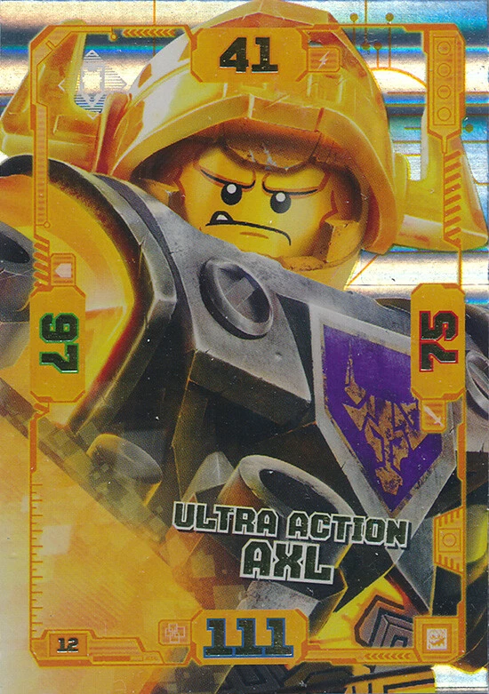 LEGO Nexo Knights Sammelkarten Serie 2 - 12 - Ultra Action Axl - Helden - Bild 1 von 1