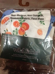 Wild Fable Adult Reusable Face Masks 2 Pack OSFM - Picture 1 of 4