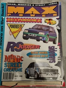 Max Power magazine July 1993 With Stickers - Picture 1 of 4