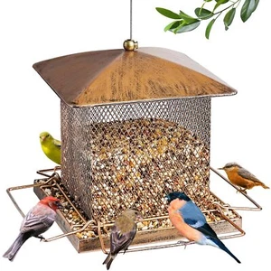 IWNTWY Bird Feeder Heavy Duty Metal Bird Feeders for Outdoor Hanging Wild Bir... - Picture 1 of 7
