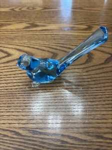 Dalzell Viking Heisey Blue Glass Sparrow Bird Figurine - Picture 1 of 10