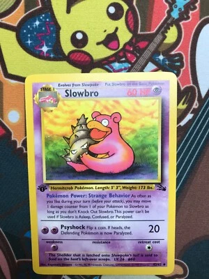 Slowbro 1. Edition 43/62 Fossil englisch Pokemon Karten NM - Bild 1 von 2