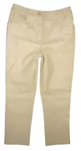 " CHALICE " Damen- LEDERHOSE OHNE PO- TASCHEN in creme aus Glattleder ca. Gr. 42 - Picture 1 of 3