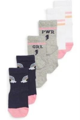 TUCKER + TATE 158077 Paquete de 3 calcetines redondos multicolores para niños talla 4,5-8,5 Foto 1 de 3