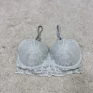 PINK Bralette Lace Underwired Green Women’s Size Small (D-DD) - Picture 1 of 11