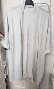 Womens size 20-22 XL Matalan Dressing gown pale grey half sleeved cotton modal - Picture 1 of 4