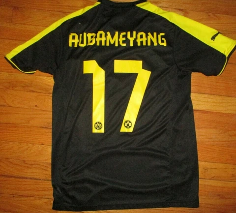 Black BORUSSIA DORTMUND #17 Pierre Emerick Abumayeng Jersey MD Puma Bundesliga Cover