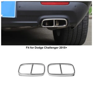 Exhaust Pipe Muffler Tail Throat Muffler Decor Cover Trim For Dodge Challenger - Picture 1 of 8