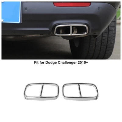 Silenciador de tubo de escape cola garganta silenciador decoración cubierta moldura para Dodge Challenger Foto 1 de 4