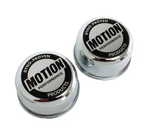 Baldwin Motion Chevy Logo Chrome Breathers Set with 2 Grommets - Picture 1 of 5