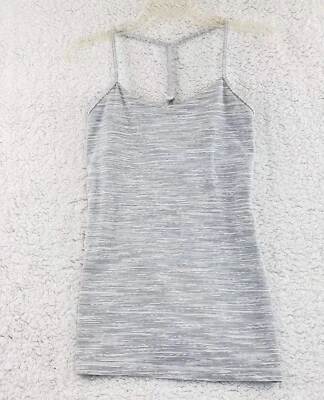 Camiseta sin mangas Lululemon atlética cuello redondo gris correa de espagueti Power Y talla 6 Foto 1 de 4