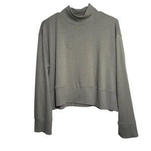 Sonoma Sweatshirt Damen Medium Grün Cropped Boxy Mock Neck Pullover Oberteil - Bild 1 von 9