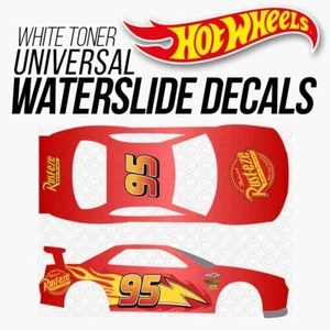1/64 Scale LIGHTNING MCQUEEN FLAMES Custom Universal WaterSlide Decal for Hot - Picture 1 of 3