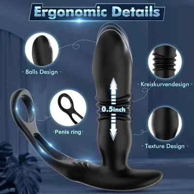 Analvibrator Analplug Prostata Stimulator mit Penisring Sexspielzeug für Männer - Bild 1 von 4