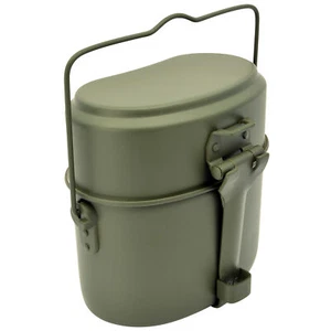 BW Kochgeschirr 3-tlg. Alu Oliv Bundeswehr TL Aluminium Outdoor Essgeschirr Topf - Bild 1 von 5
