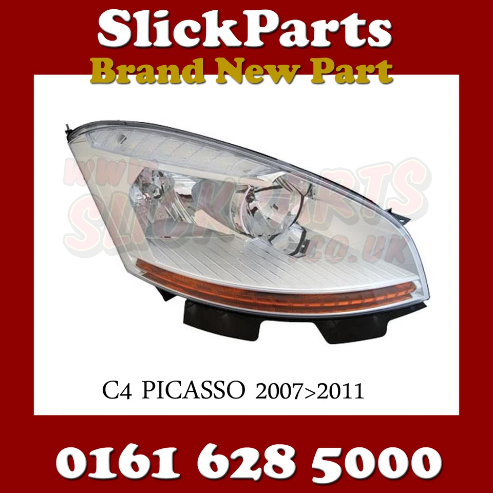 CITROEN C4 PICASSO HEADLIGHT HEADLAMP 2007 2008 2009 2010 2011 DRIVERS SIDE OSF - image 1 of 1