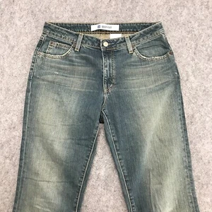 Gap Jeans Womens Size 8 Ankle Boot Cut Mid Waist Stretch Denim Blue Distressed  - Picture 1 of 12