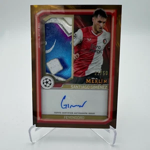 Santiago Gimenez - Feyenoord - Topps Merlin 2024 - Auto Relic 23/50 - Picture 1 of 2