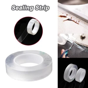 Bath Wall Sealing Strip Self-Adhesive Kitchen Caulk Tape Bath Sink Basin Edge KU - Picture 1 of 7