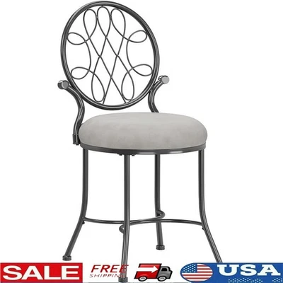 Taburete de tocador de metal de inspiración celta asiento acolchado tradicional marco resistente nuevo Foto 1 de 4