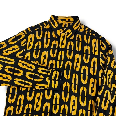 Fendi FF Black / Gold Silk Shirt - Image 1 of 4