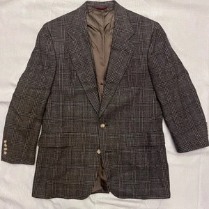 Blazer cappotto sportivo lana a quadri oliva Hart Schaffner Marx vintage 38/40 - Foto 1 di 11