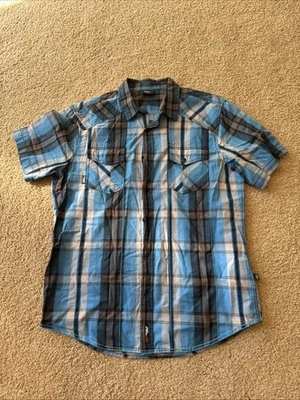 Camisa De Colección No Fear Grande Abotonada Azul Blanco Algodón Foto 1 de 4