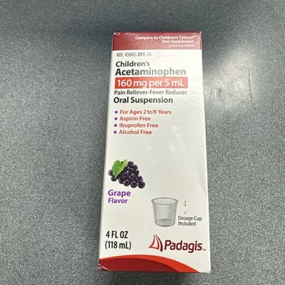 Perrigo Childrens Acetaminophen Pain & Fever Relief Oral Suspension 4 oz 12/2026 - Image 1 of 4