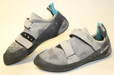 Sapatos de escalada Scarpa Origin feitos na Itália masculino tamanho 12 46 cinza camurça duas tiras - Imagem 1 de 4