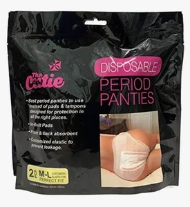 Ropa interior de algodón desechable suave Cutie para el período menstrual 2 por paquete (2) paquetes - Imagen 1 de 4