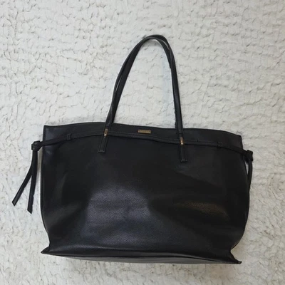 Cartera de Mano Rachel Zoe Grande Negra Slouchy Forro Estampado Cebra Foto 1 de 4