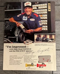 Autographed Vintage GEORGE BIGNOTTI Racer Motor Service Magazine - Picture 1 of 2