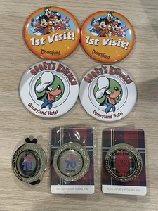 Disneyland 70th Anniversary Exclusive VIP Tour 3x Pin Lot 1st Visit Disney Land - Picture 1 of 8