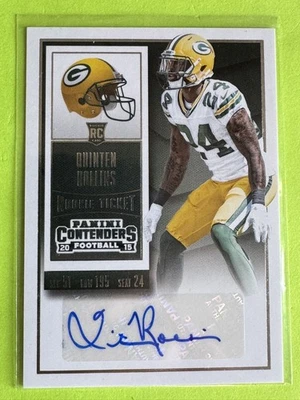 Quinten Rollins 2015 Panini Contenders #126 RC Rookie Autograph Auto - Image 1 of 2