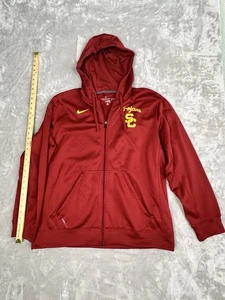 Nike Therma-Fit NCAA USC Trojans Full Zip Hoodie Size Men's Medium XL - Picture 1 of 5