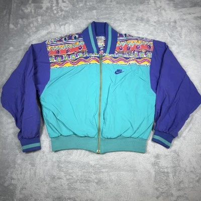Vintage Nike Jacket Womens Small Nylon Windbreaker Embroidered 90s - Image 1 of 4